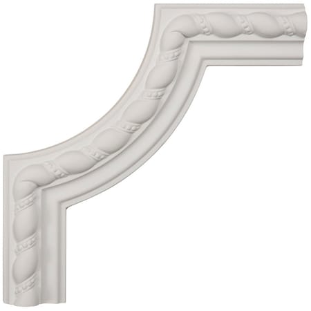 Ekena Millwork 10"W x 10"H x 7/8"P Devon Rope Panel Moulding Corner (matches moulding PML02X00DE) PML10X10DE